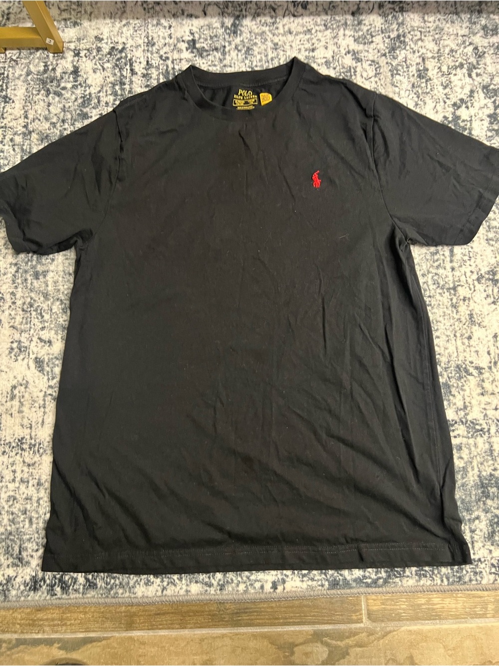 Polo by Ralph Lauren Black Short Sleeve Tee with Red Pony